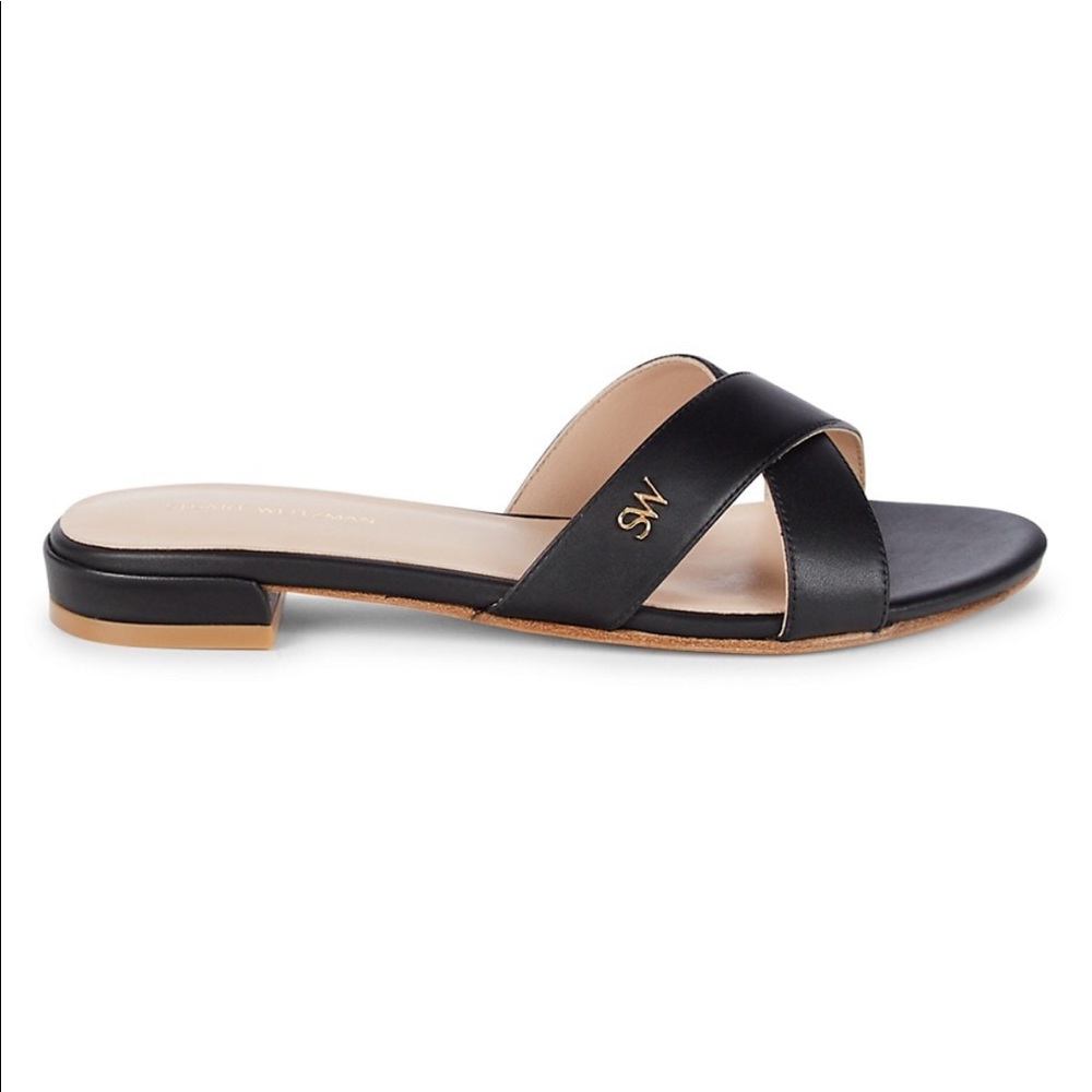 stuart weitzman lunaria leather flat